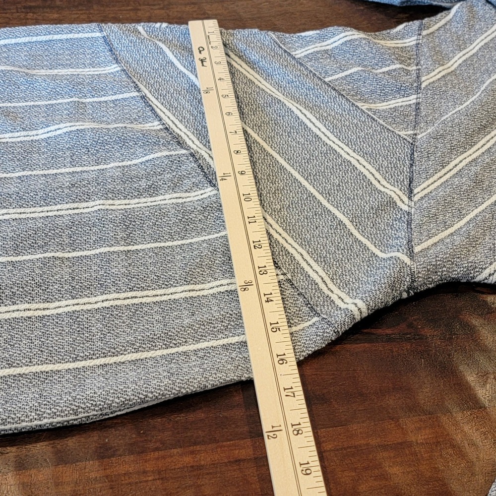 Maeve Anthropologie Wrap Dress Blue White Striped Long Sleeve Women's Size Small - Picture 8 of 10